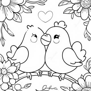 Verspielte Liebesvogel Ausmalbild 126419 60153