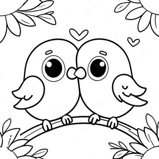 Verspielte Liebesvogel Ausmalbild 126419 60154