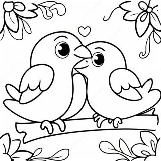 Verspielte Liebesvogel Ausmalbild 126419 60155