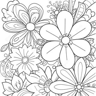 Lebendige Liebesblumen Ausmalbild 126420-60160