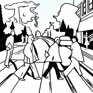 Buntes Beatles Albumcover Ausmalbild 126702-60368