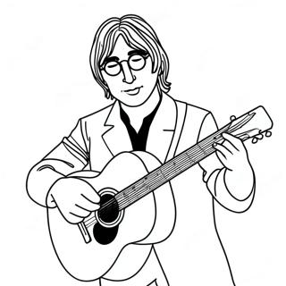 John Lennon Spielt Gitarre Ausmalbild 126704-60373