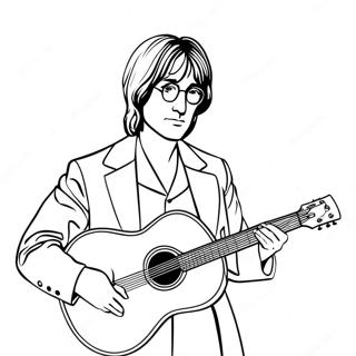 John Lennon Spielt Gitarre Ausmalbild 126704-60374