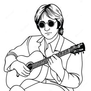 John Lennon Spielt Gitarre Ausmalbild 126704-60375