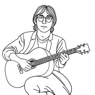 John Lennon Spielt Gitarre Ausmalbild 126704-60376