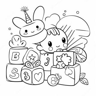 Verspielte Baby Shower Abc Blocke Ausmalbild 126757-60418