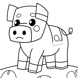 Minecraft Schwein Ausmalbilder