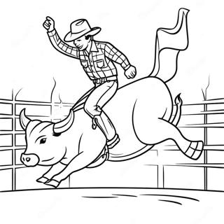 Spannender Bullenreiten Wettbewerb Ausmalbild 126885 60511