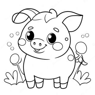 Kawaii Cute Pig Ausmalbilder