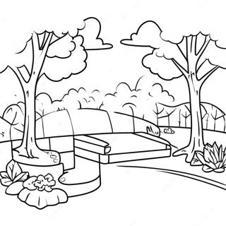 Freundlicher Nachbarschaftspark Ausmalbild 127864-61403