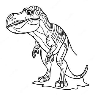 T Rex Fossilentdeckung Ausmalbild 127990-61494