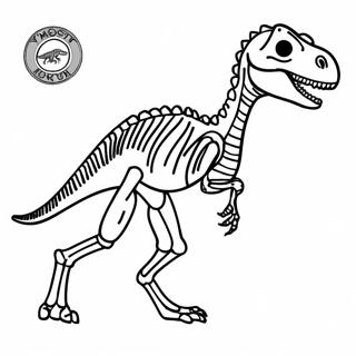 Velociraptor Fossilskelett Ausmalbild 127993-61505