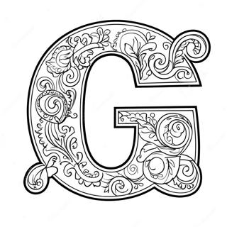 Buchstabe Q In Einer Skurrilen Schriftart Ausmalbild 128018 61521