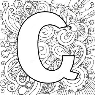 Buchstabe Q In Einer Skurrilen Schriftart Ausmalbild 128018 61524