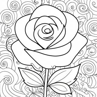 Verspielt Cartoon Rose Ausmalbild 12836 2820