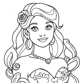 Tattooierte Disney Prinzessin Ausmalbild 128452-61850