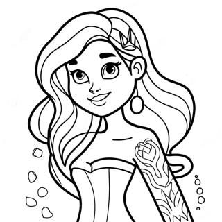 Kuhne Tattooierte Ariel Ausmalbild 128453-61856
