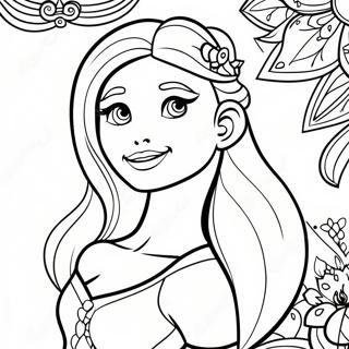 Lebendige Tattooierte Rapunzel Ausmalbild 128455-61861