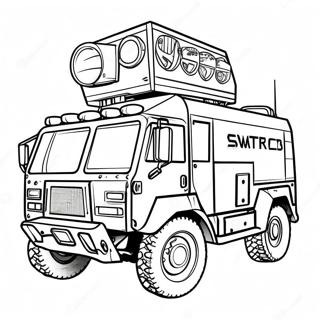 Swat Truck Ausmalbilder