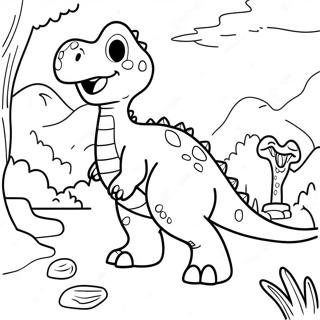 Ausmalbild Von Einer Freundlichen Dino Ranch 128970 62256