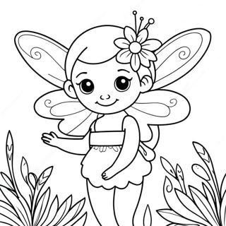 Verspielte Blumenfee Ausmalbild 129354 62557