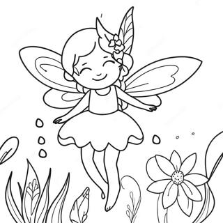 Verspielte Blumenfee Ausmalbild 129354 62558