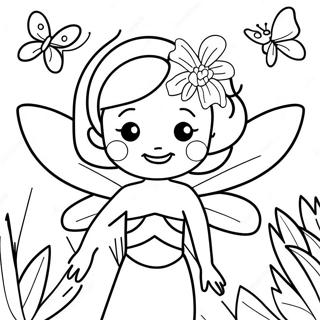 Verspielte Blumenfee Ausmalbild 129354 62559