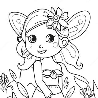 Verspielte Blumenfee Ausmalbild 129354 62560