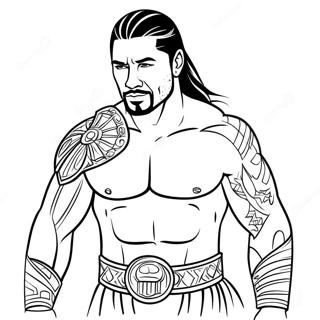Roman Reigns In Aktion Ausmalbild 129428-62616