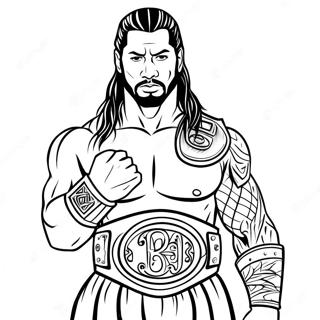 Roman Reigns Mit Meisterschaftsgurtel Ausmalbild 129429-62618