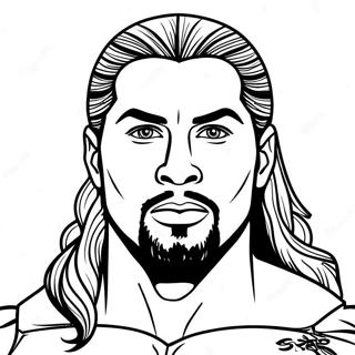 Machtige Roman Reigns Wwe Ausmalbild 129430-62623
