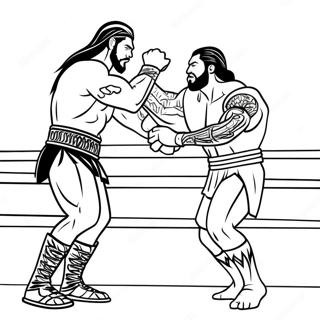 Roman Reigns Gegen Gegner Ausmalbild 129431-62625