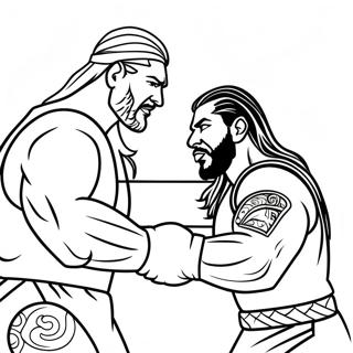 Roman Reigns Gegen Gegner Ausmalbild 129431-62626