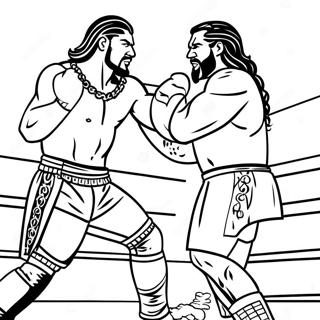 Roman Reigns Gegen Gegner Ausmalbild 129431-62627