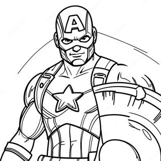 Captain America Halt Schild Ausmalbild 129765-62881