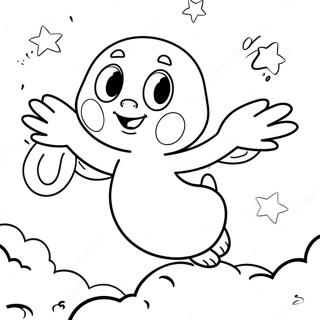 Casper Fliegt Am Himmel Ausmalbild 129867-62960