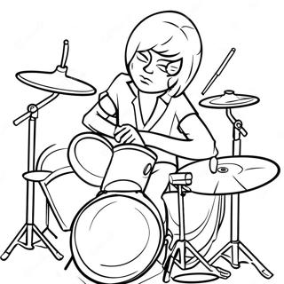 Rockband Schlagzeuger Ausmalbild 129921 63005