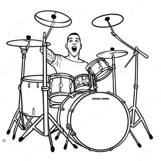 Rockband Schlagzeuger Ausmalbild 129921 63006