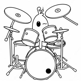 Rockband Schlagzeuger Ausmalbild 129921 63007