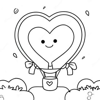 Frohlicher Herzluftballon Ausmalbild 130022-63082