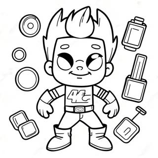 Johnny Test Mit Glitzer Gadgets Ausmalbild 130225-63233