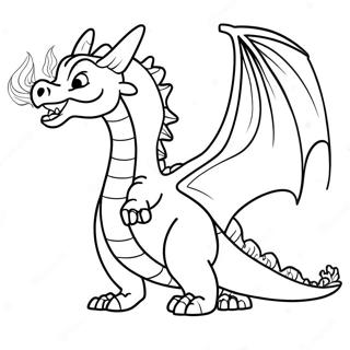 Feuerspeiender Drache In Drachenstadt Ausmalbild 130455 63415