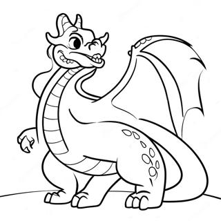 Feuerspeiender Drache In Drachenstadt Ausmalbild 130455 63416