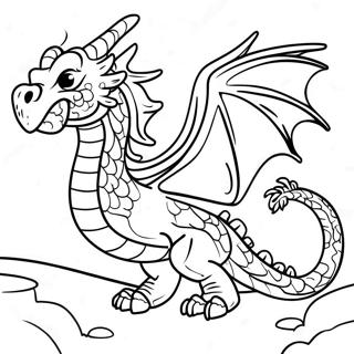 Fliegender Drache Uber Drachenstadt Ausmalbild 130458-63425