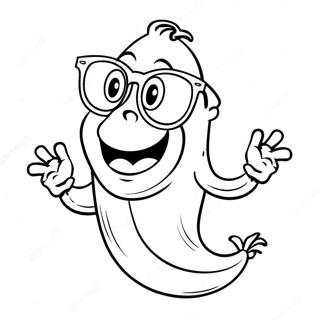 Lustige Banane Mit Sonnenbrille Ausmalbild 130533-63478