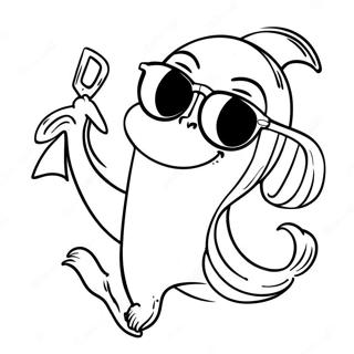 Lustige Banane Mit Sonnenbrille Ausmalbild 130533-63479