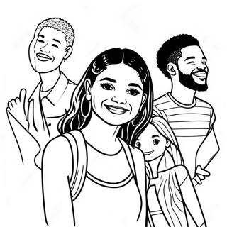 Zendaya Lachelt Mit Freunden Ausmalbild 130768-63665