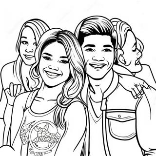 Zendaya Lachelt Mit Freunden Ausmalbild 130768-63667