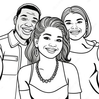 Zendaya Lachelt Mit Freunden Ausmalbild 130768-63668