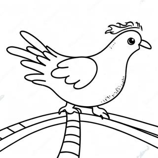 Abenteuerliche Taube Auf Einer Achterbahn Ausmalbild 130895-63758